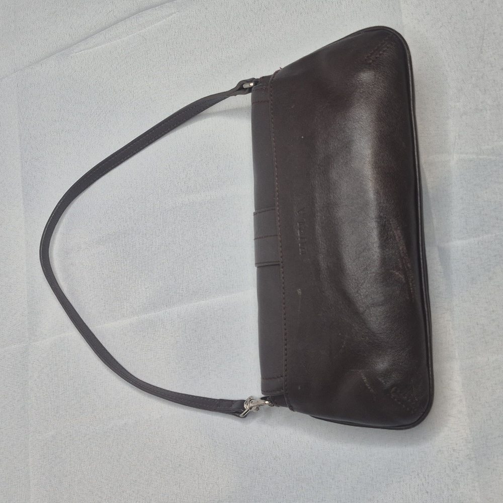 Furla Chocolate Brown Leather Shoulder Handbag - Picture 5 of 17